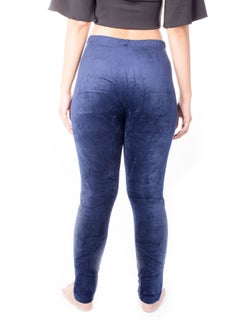 Miss London Velvet Lounge Pants Blue  - Image 1