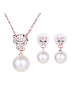 Tinsel Leopard Studded Neclace Set