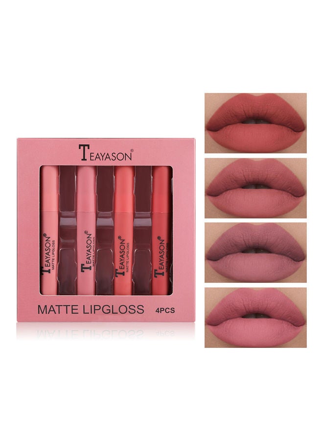 TEAYASON 4-Piece Long Lasting Matte Lipgloss Set Multicolour  - Image 2