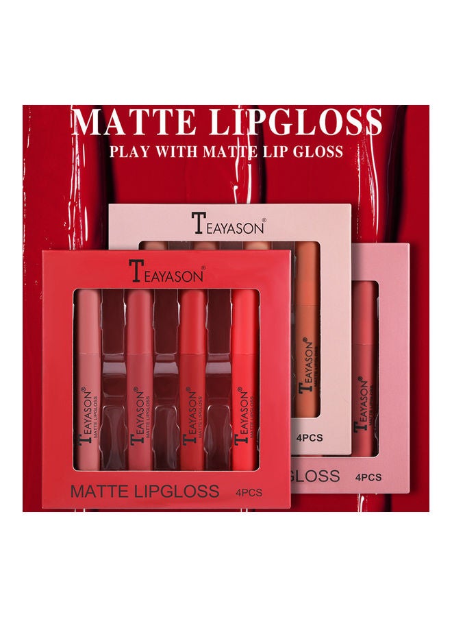 TEAYASON 4-Piece Long Lasting Matte Lipgloss Set Multicolour  - Image 5