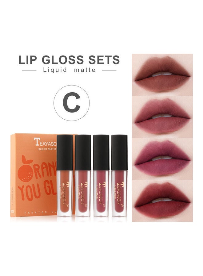 TEAYASON 4-Piece Mini Liquid Matte Lipgloss Set Multicolour  - Image 3