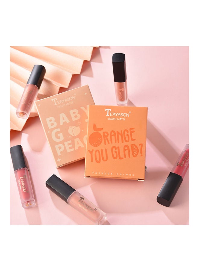 TEAYASON 8-Piece Mini Liquid Matte Lipgloss Set Multicolour  - Image 4