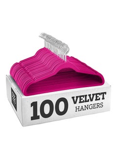 100-Piece Nonslip 360-Degree-Swivel Hook Velvet Hangers Pink 43.18x23.3x0.5cm - v1634101879/N51330304A_1