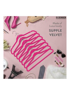 100-Piece Nonslip 360-Degree-Swivel Hook Velvet Hangers Pink 43.18x23.3x0.5cm - v1634101880/N51330304A_4