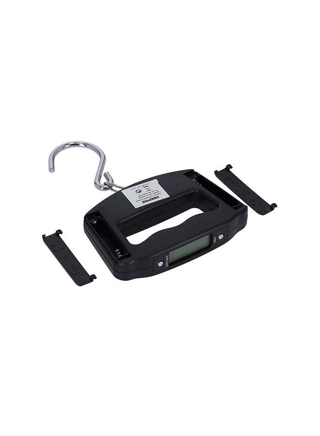 GEEPAS - Portable Digital Luggage Weighing Scale With LCD Display, Maximum Weight Capacity, Easy To Read LCD, Easy Clean ABS Body With Metal Hook, Easy To Lift The Baggage GLS46509 Black - Image 1