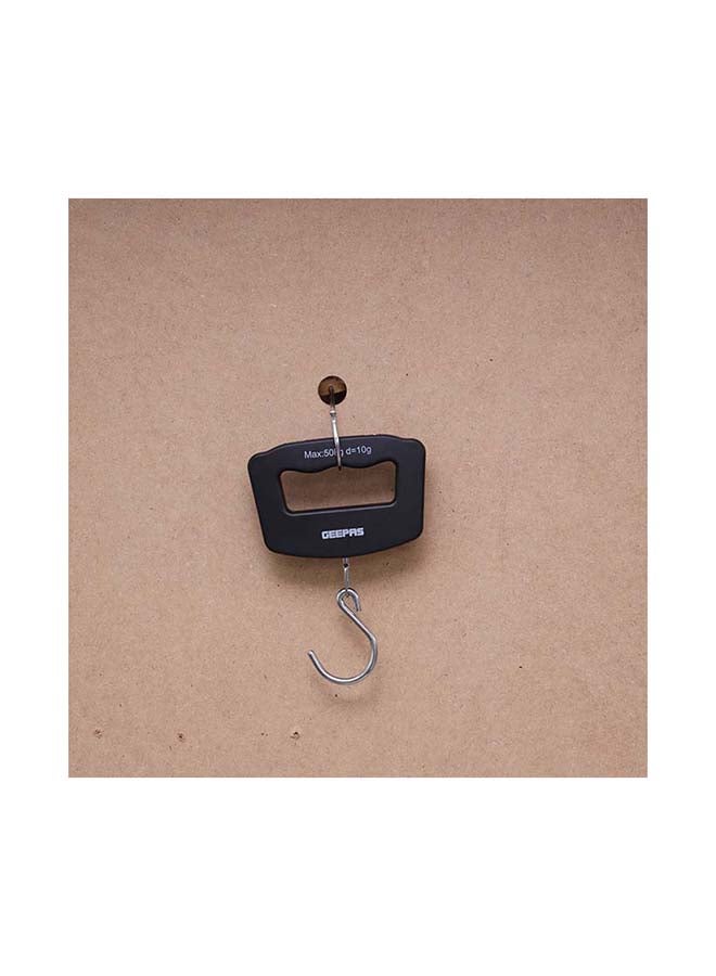 GEEPAS - Portable Digital Luggage Weighing Scale With LCD Display, Maximum Weight Capacity, Easy To Read LCD, Easy Clean ABS Body With Metal Hook, Easy To Lift The Baggage GLS46509 Black - Image 1