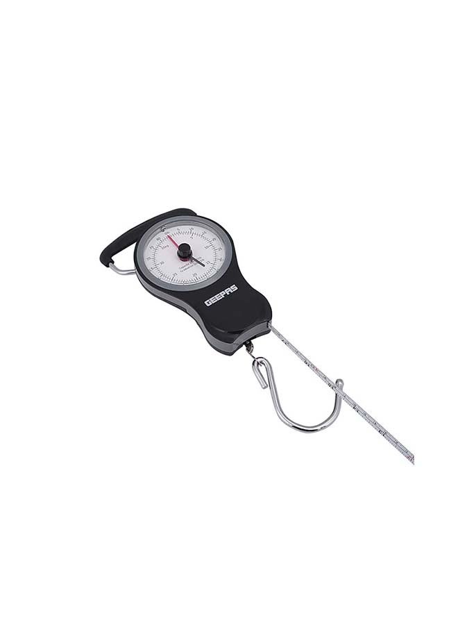 GEEPAS Portable Scale - Hanging Scale Luggage Fishing Balance Pocket Crane 38 kg | Mechanical Luggage Scales with Double Pointer & 1M Tape GLS46510 Black - Image 2