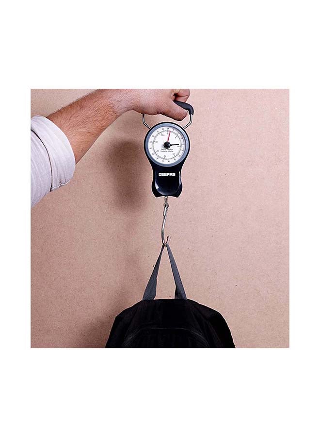 GEEPAS Portable Scale - Hanging Scale Luggage Fishing Balance Pocket Crane 38 kg | Mechanical Luggage Scales with Double Pointer & 1M Tape GLS46510 Black - Image 5