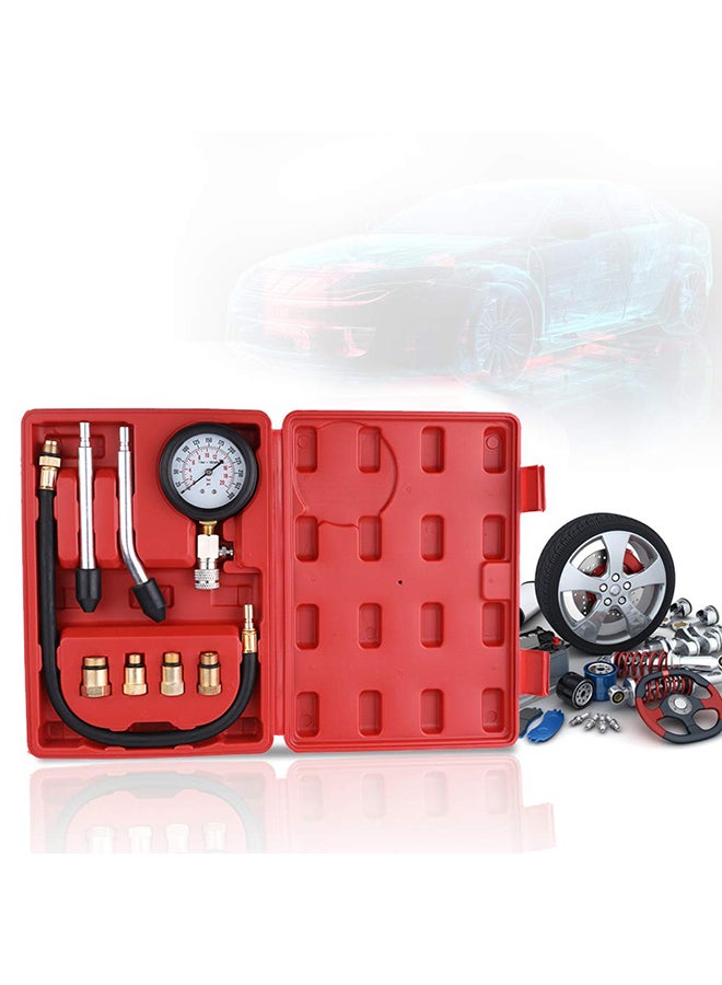 Gasoline Engine Compression Tester Automotive Test Kit With Case Multicolour 21x29.5x5.5cm  - Image 2