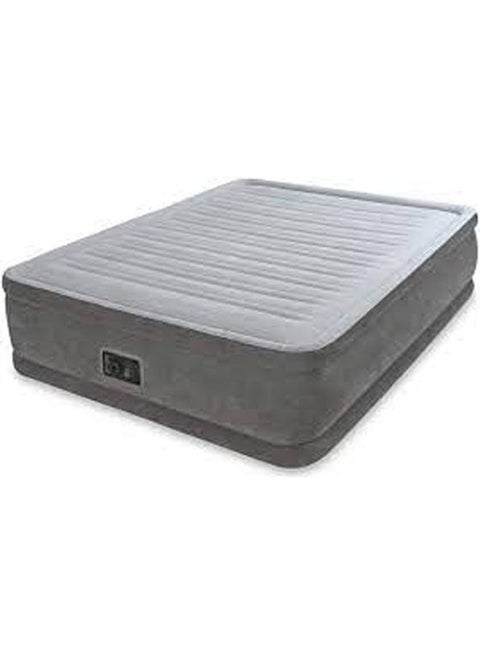 Queen Dura-Beam Series Elevated Airbed With Bip Grey 152 x 203 x 46cm