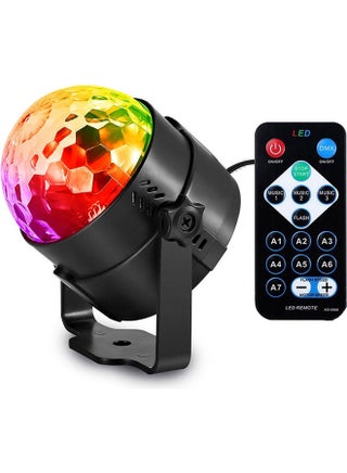 LED Decorative Disco Magic Ball Party Light with Remote Multicolour 10.5 x 10 x 10.5cm - v1634111926/N51344374A_1