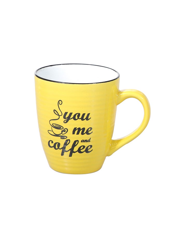 DELCASA Large Coffee And Tea Mug Yellow/Black 
