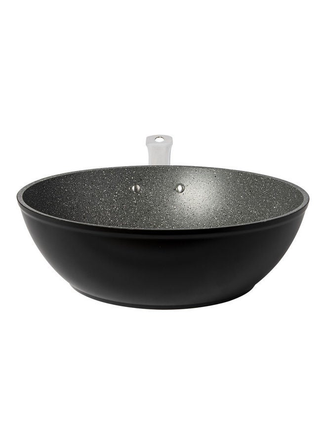 Serenk PFOA Free Granite Exellence 3.90 Quart Dishwasher Safe Capsulated Bottom Wok Non-Stick Frying Pan Granite 3.90 Quartcm - Image 2