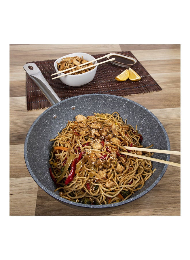 Serenk PFOA Free Granite Exellence 3.90 Quart Dishwasher Safe Capsulated Bottom Wok Non-Stick Frying Pan Granite 3.90 Quartcm - Image 4