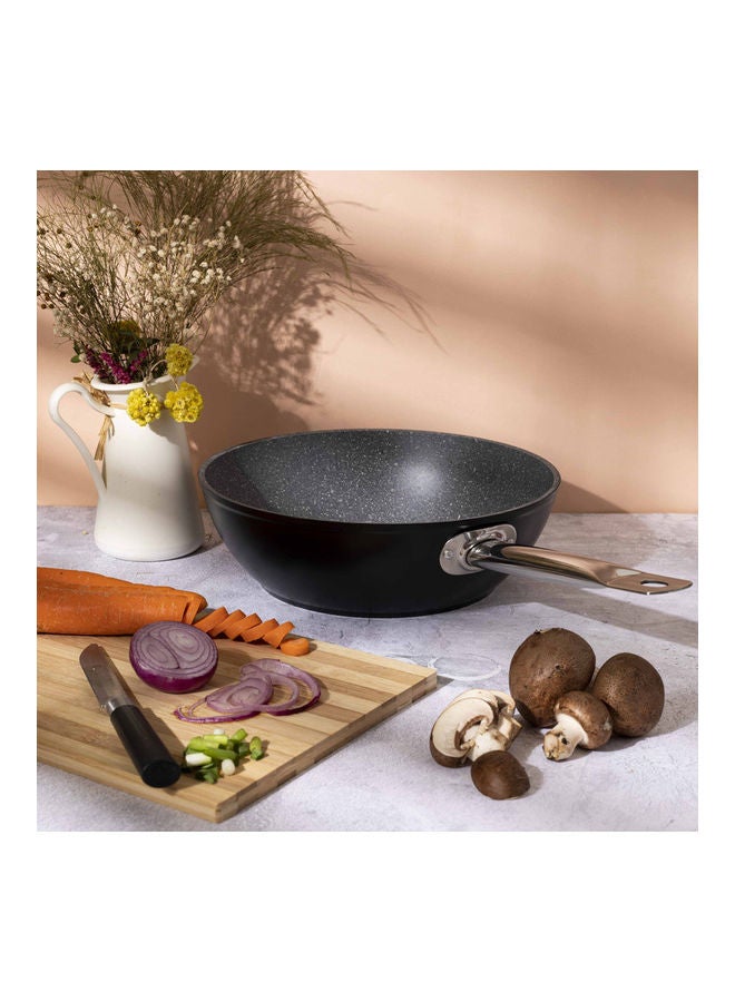 Serenk PFOA Free Granite Exellence 3.90 Quart Dishwasher Safe Capsulated Bottom Wok Non-Stick Frying Pan Granite 3.90 Quartcm - Image 5