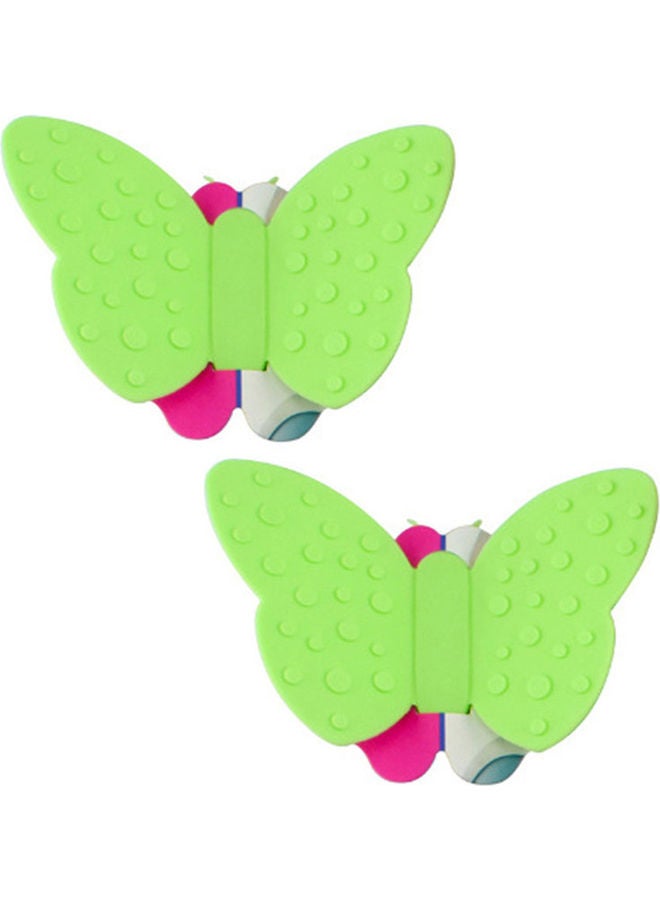 Fissman 2-Piece Butterfly Pot Holder Magnet Set Green  - Image 1