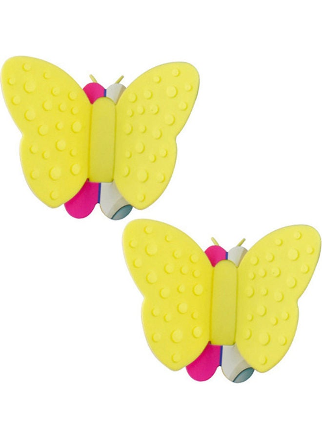 Fissman 2-Piece Butterfly Pot Holder Magnet Set Yellow  - Image 1