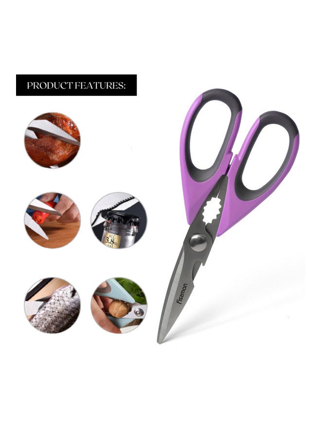 Fissman Kitchen Scissors Purple/Black/Silver 20cm - Image 2