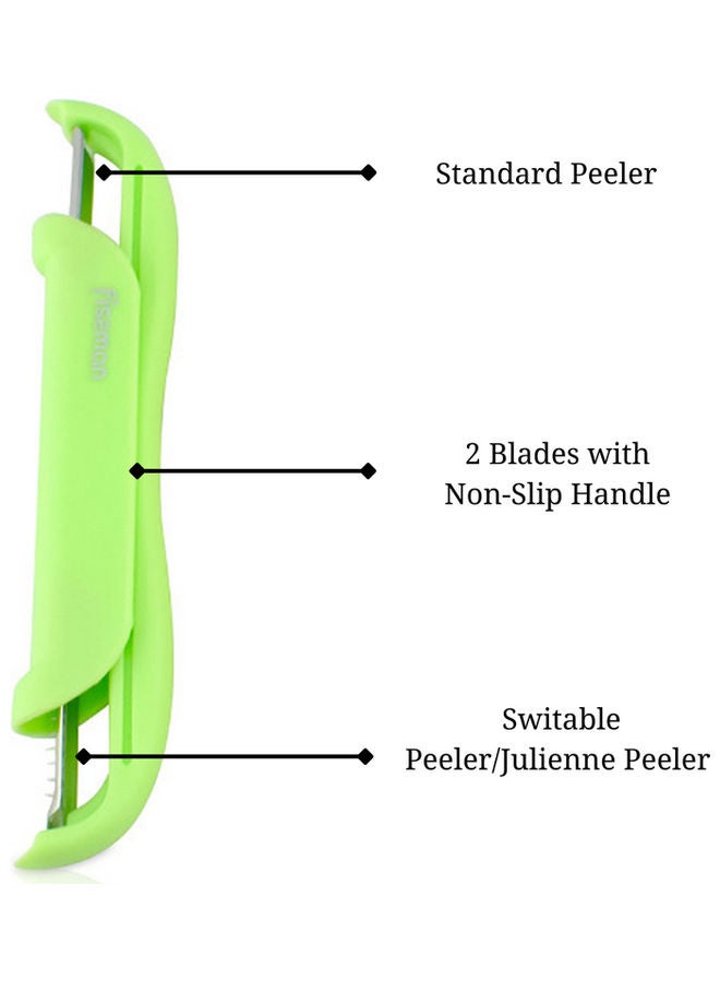 Fissman - High-Quality Vegetable P-Peeler With 2 Blades Green 15cm - Image 1