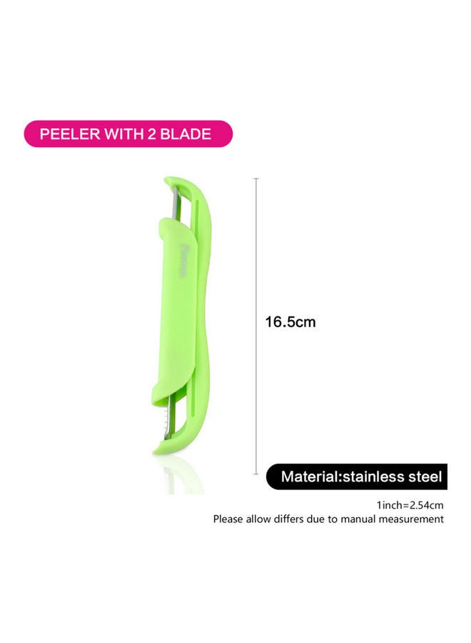 Fissman - High-Quality Vegetable P-Peeler With 2 Blades Green 15cm - Image 1
