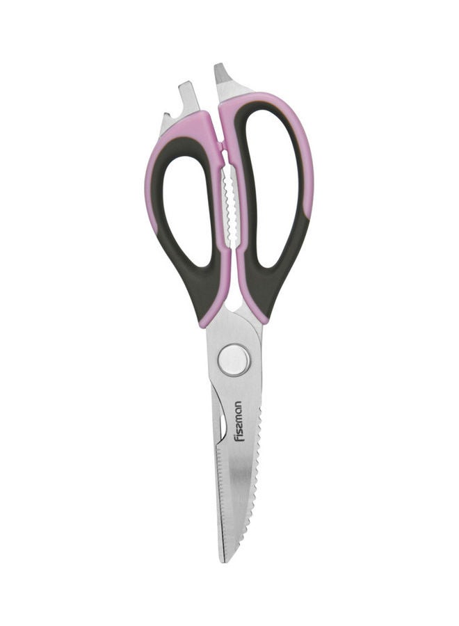 Fissman - Multifunction Stainless Steel Kitchen Scissors Purple/Silver 23cm - Image 1
