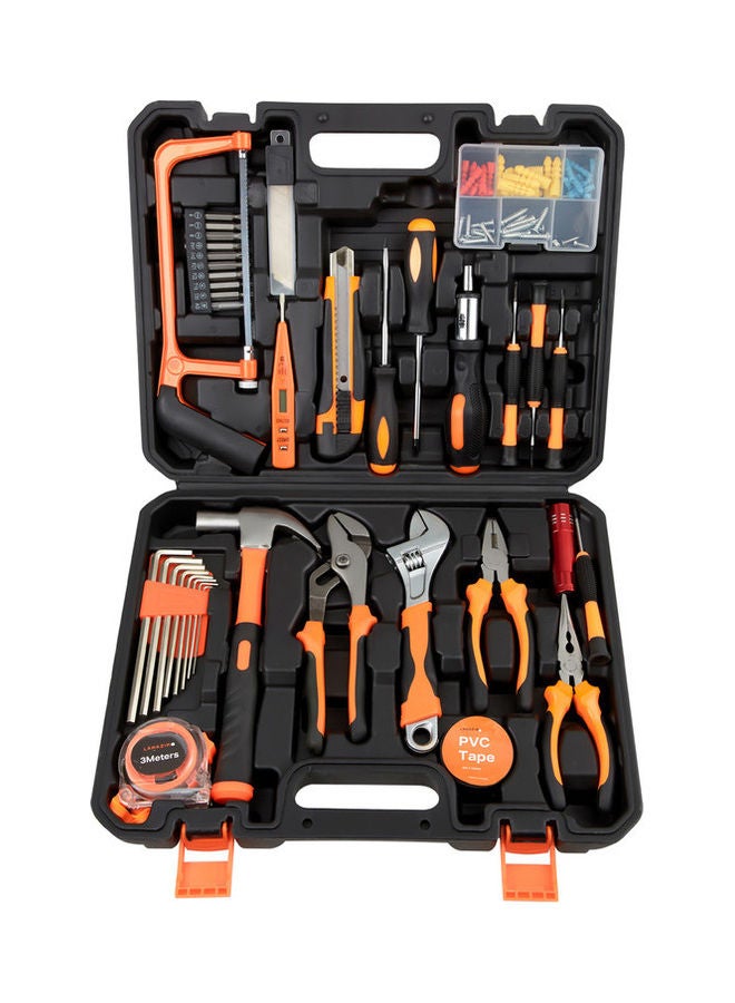 LAWAZIM 100-Piece Heavy Duty Tool Set With Multi Pocket Bag Multicolour 16inch  - Image 2