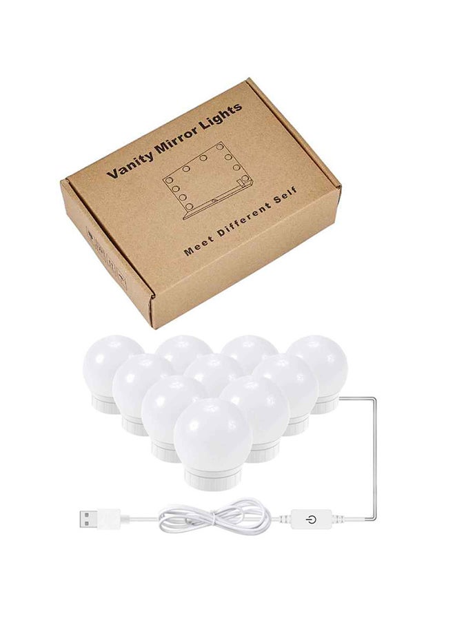 Beauenty 10 LED Hollywood Style Vanity Mirror Lights Kit White 32x19cm - Image 2