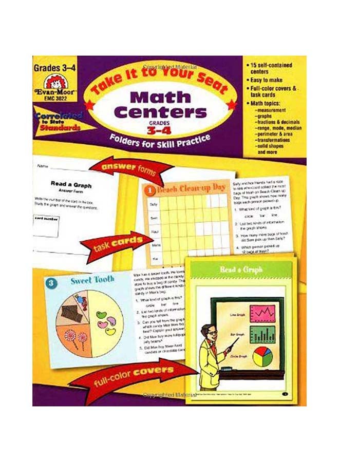 Math Centers Grades 3-4 : EMC 3022 Paperback English by Jo Ellen Moore - 01032018