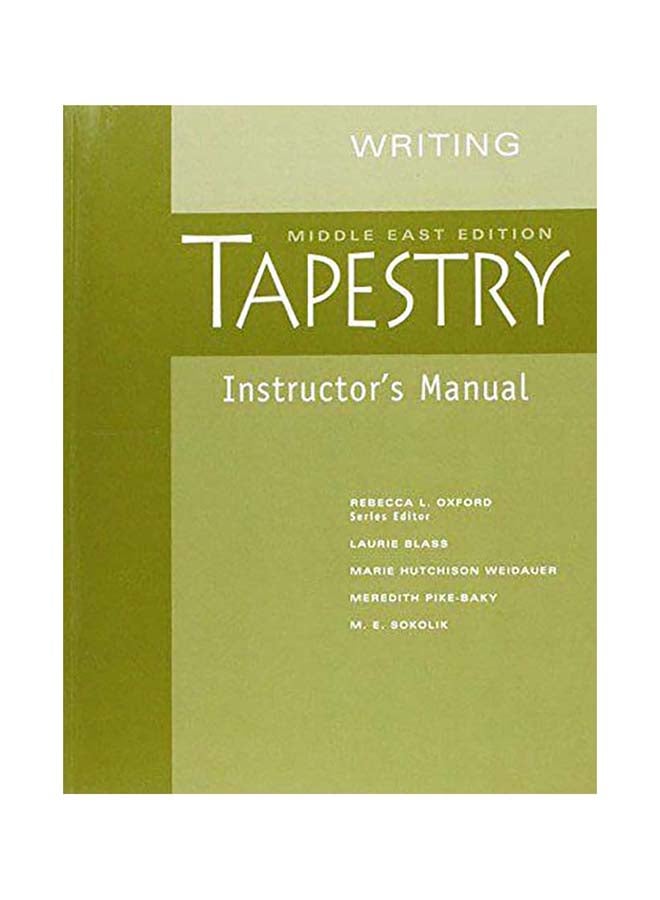 Tapestry Writing: Instructor's Manual Paperback English by Meredith Pike-Baky - 1032018 