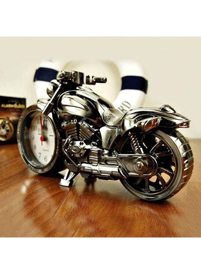 OUTAD Motorbike Pattern Alarm Clock Grey - Image 3
