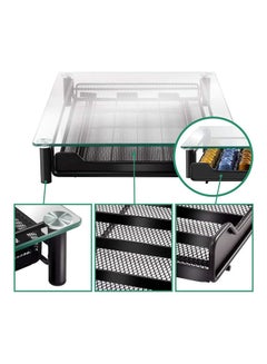 Generic Tempered Glass Coffee Pod Holder Storage Drawer Compatible with Nespresso Original Line And Hold 60 Pots Black/Clear 40 x 30 x 6.5cm  - Image 4