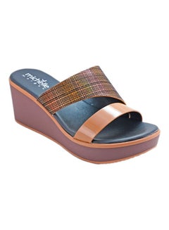 Stylish Slip On Wedge Sandals Multicolour