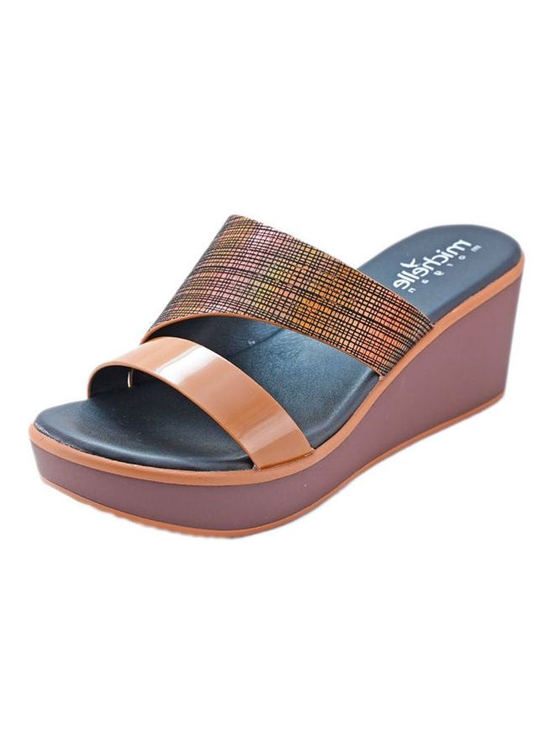Michelle Morgan - Stylish Slip On Wedge Sandals Multicolour - Image 1