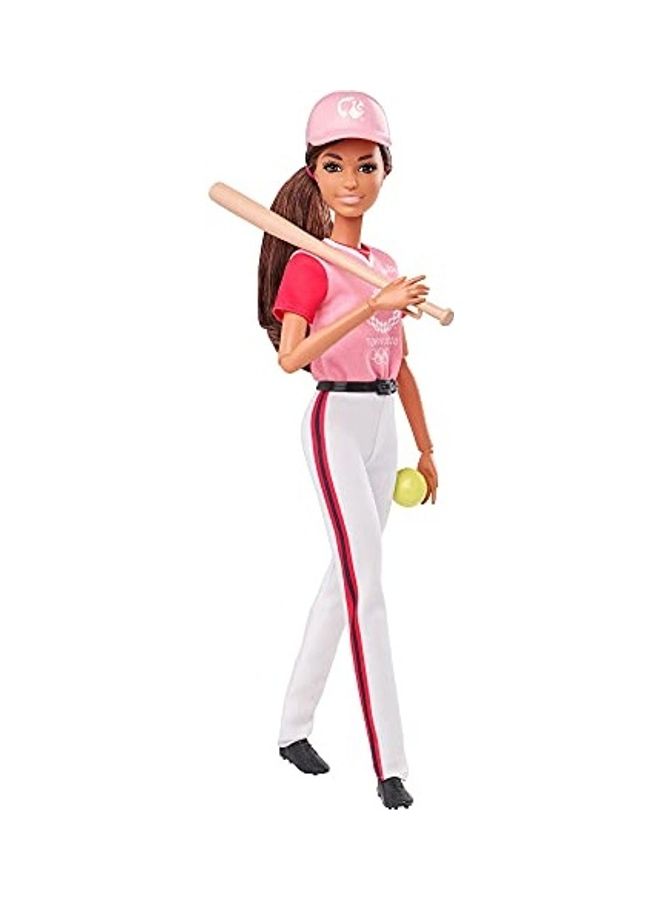 Barbie Olympic Games Tokyo 2020 Doll With Softball Uniform 2.75 X8.5 X12.75inch - Image 1