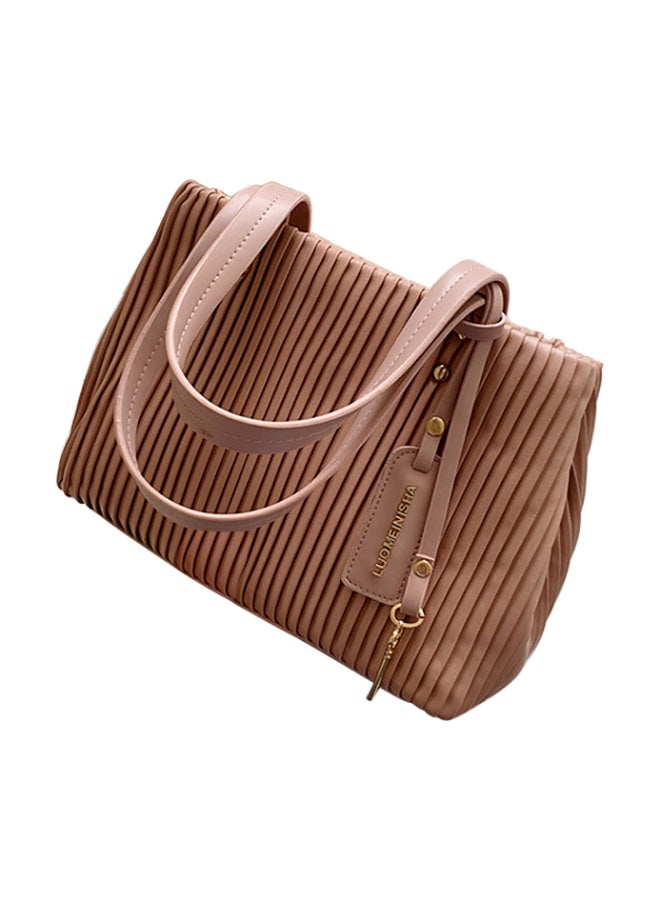 Summer Fashion Striped Shoulder Bag Light Brown  - Image 1
