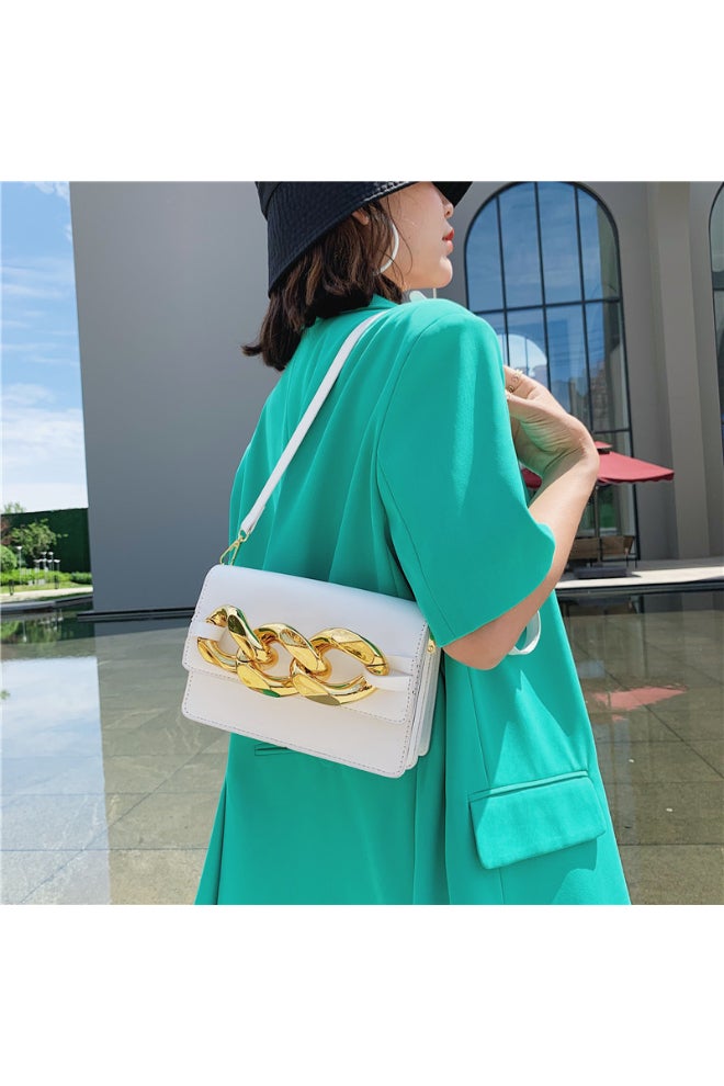 Hand Bag Korea Style Purses Fashion Handbag Rup Art White - Image 4
