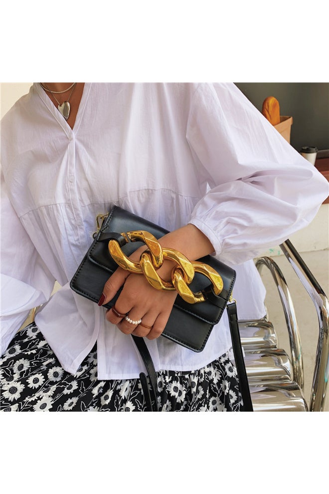 Lady Hand Bag Korea Style Purses Fashion Handbag Rup Art Black  - Image 3