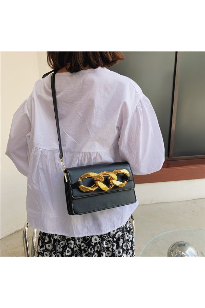 Lady Hand Bag Korea Style Purses Fashion Handbag Rup Art Black  - Image 4
