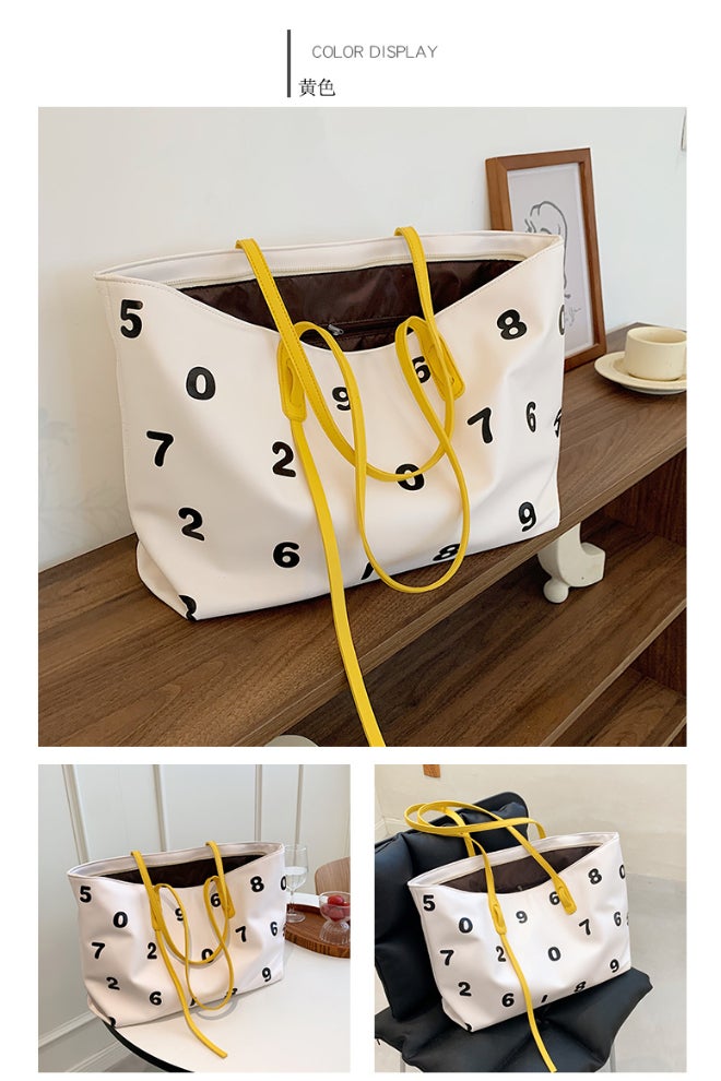 Ladies Cute Shoulder Beg Beige/Yellow/Black  - Image 5