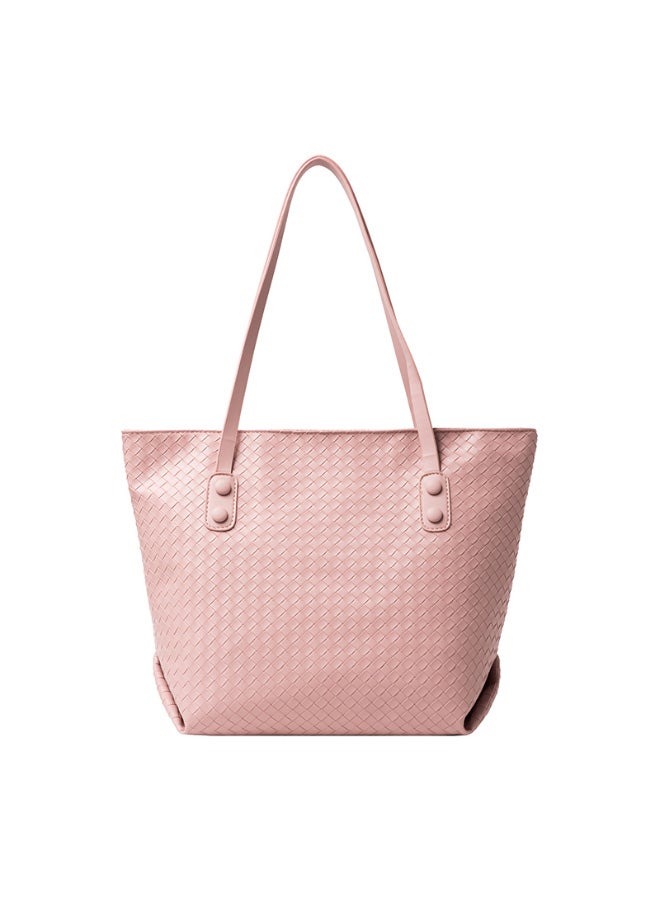 High Capacity Woven One Shoulder Bag Pink  - Image 1