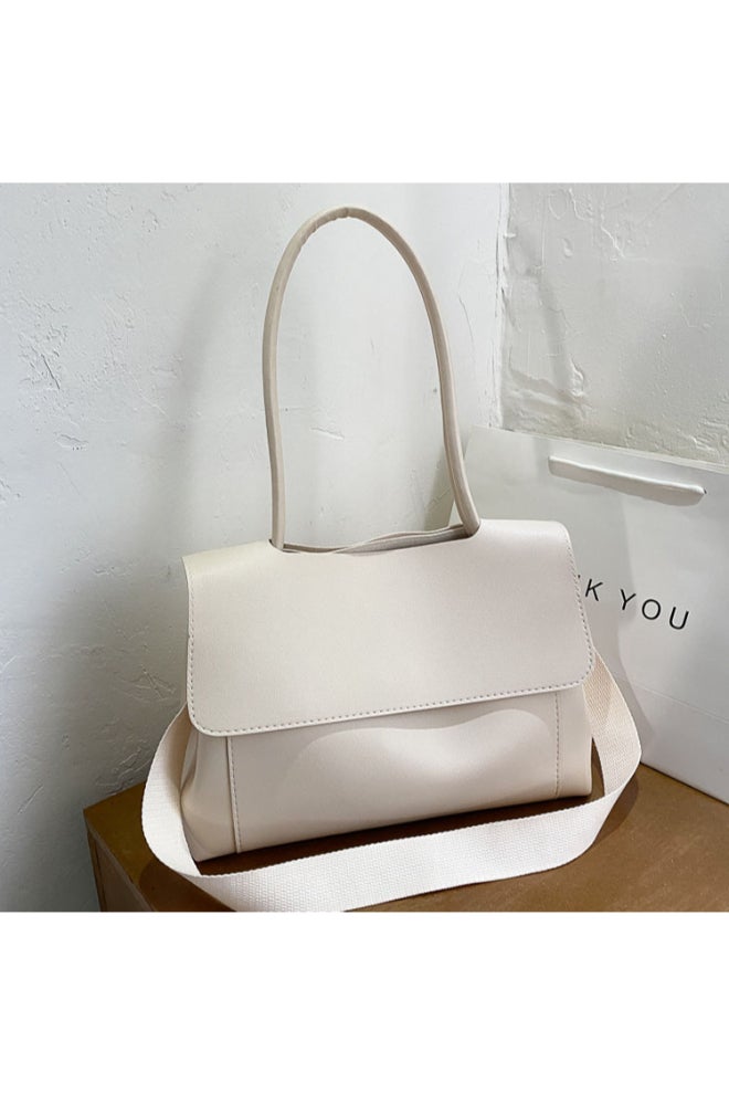 Large Capacity Single Shoulder Bag White  - Image 3