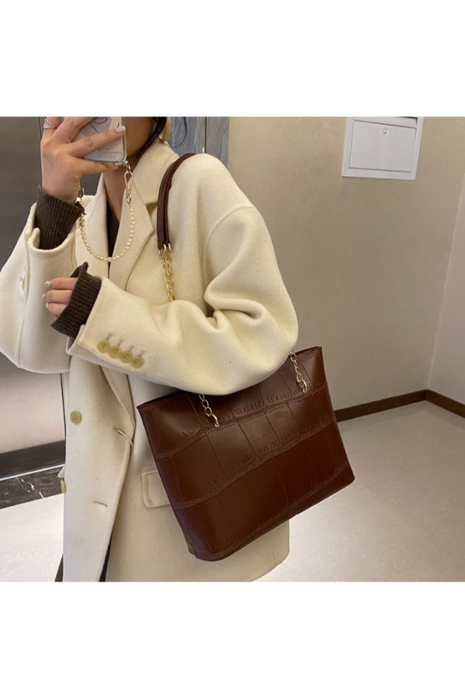 Big Bag 2021 Portable Shoulder Bag Light Brown  - Image 4