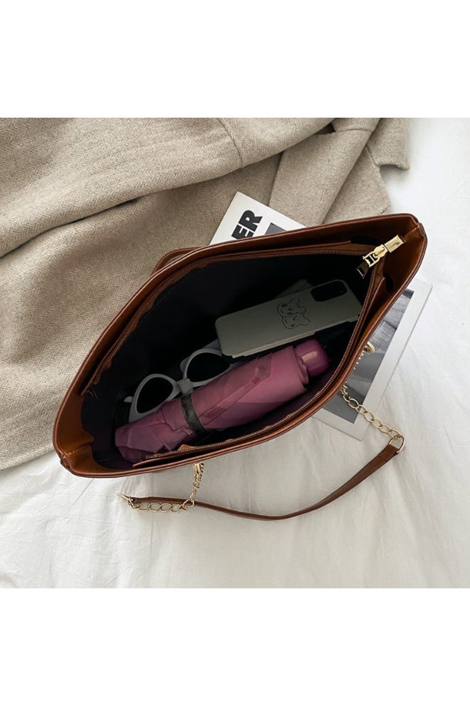 Big Bag 2021 Portable Shoulder Bag Light Brown  - Image 5