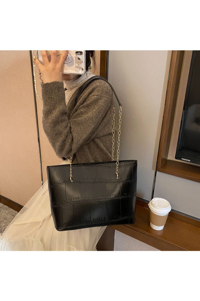 Big Bag 2021 Portable Shoulder Bag Black  - Image 3