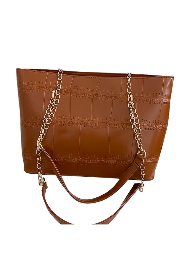 Big Bag Portable Shoulder Bag Dark Brown  - Image 1
