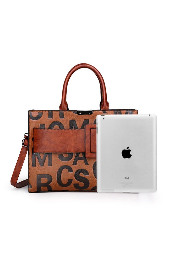 Summer Fashion Striped Shoulder Bag Brown  - Image 5