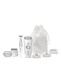 براون Silk-Epil 7 Epilator For Women, Wet And Dry Use White 