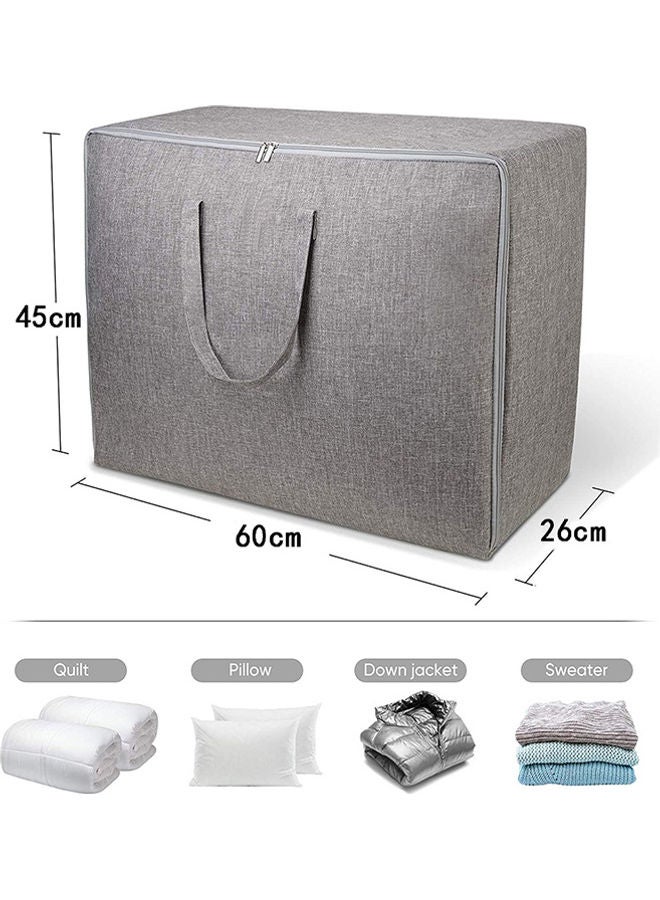 Generic Pack of 2 Large Blanket Clothes Storage Bag Grey 60x45x26cm  - Image 2