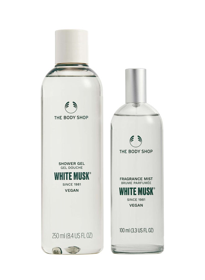 ذا بودي شوب مجموعة هدايا وايت مسك ديو مكونة من قطعتين متعدد الألوان 350ml  - Image 1