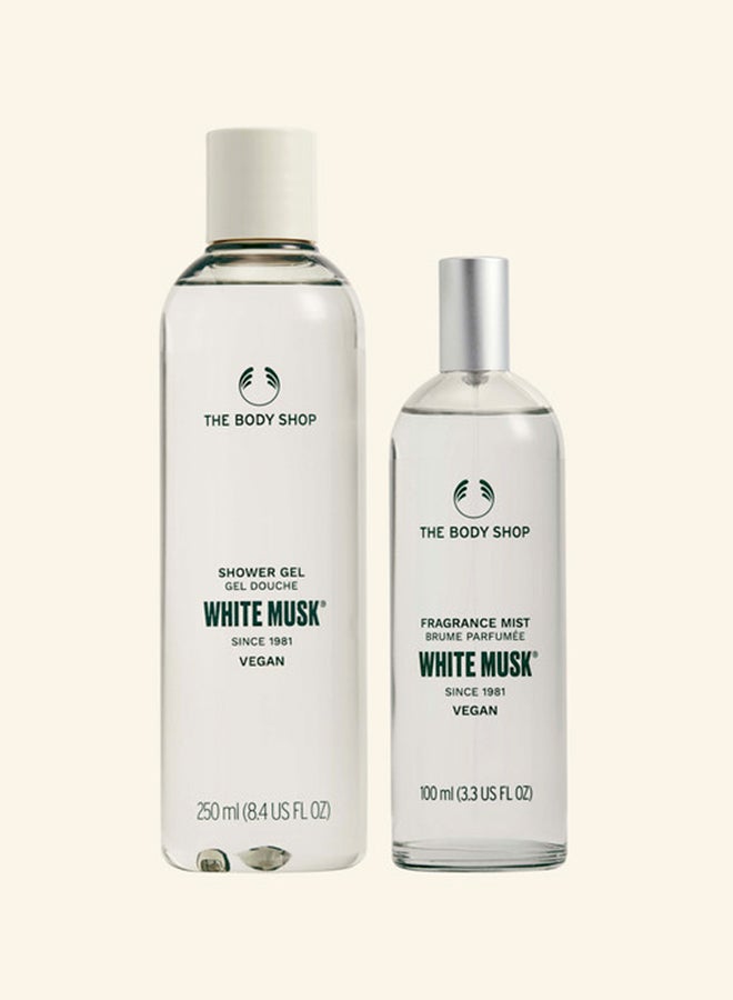 ذا بودي شوب مجموعة هدايا وايت مسك ديو مكونة من قطعتين متعدد الألوان 350ml  - Image 2